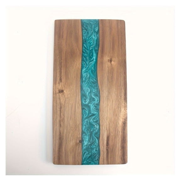 1PC Chopping Board, Resin River Pattern Cutting Board Butcher Block, Cheese Charcuterie Board for Meat Cheese Bread Vegetables And Fruits, Home Dormitory Kitchen Gadgets