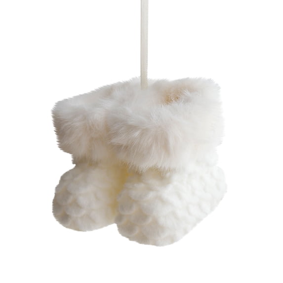 1PC Christmas Boot Hanging Ornament Household Pendant Household Pendant For Entryway Decor White