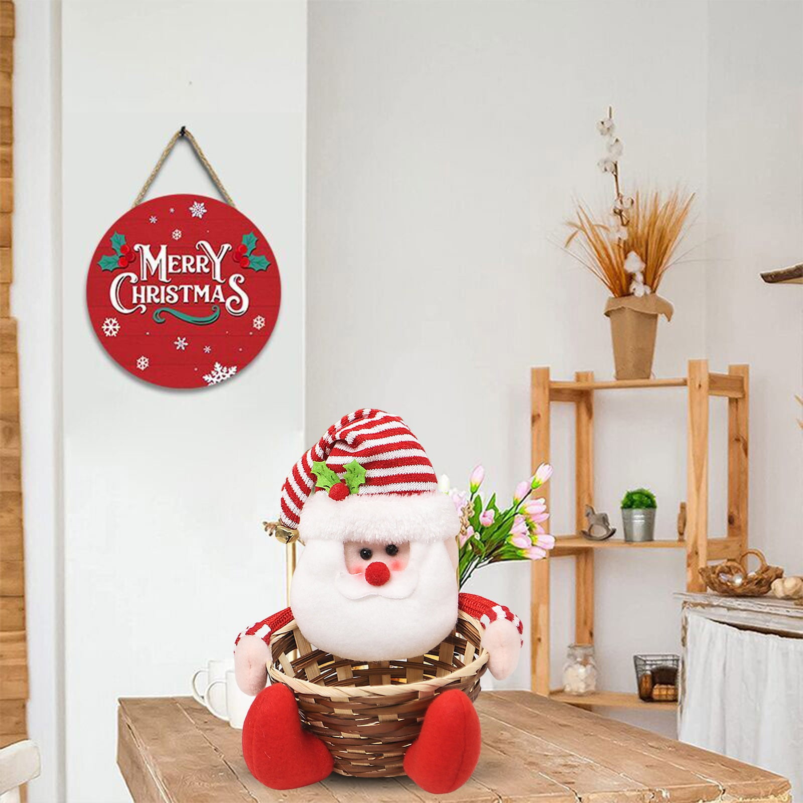 1PC Christmas Cartoon Elderly Candy Basket, Large Gift for Kids