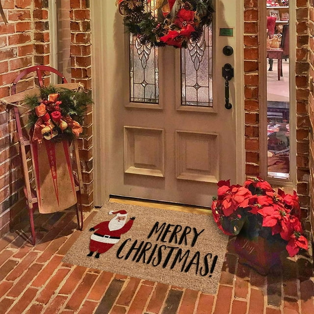 1PC Christmas Doormat Holiday Doormat Christmas Indoor Outdoor Mat Floor Mat Home Decor