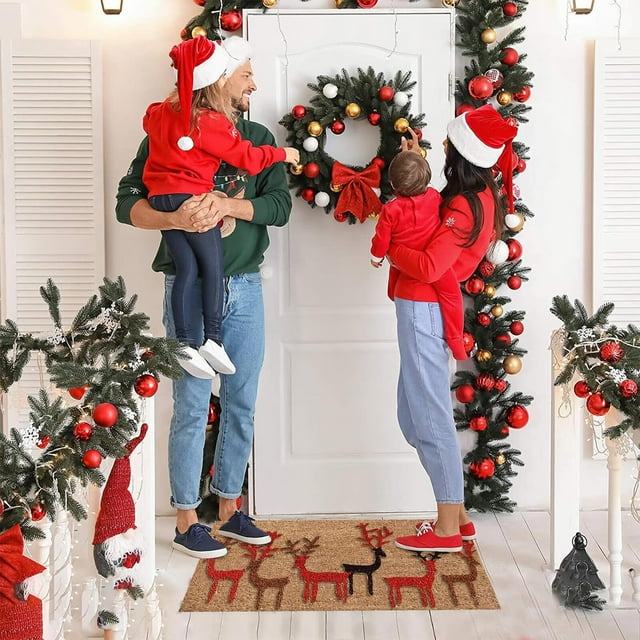 1PC Christmas Doormat Holiday Doormat Christmas Indoor Outdoor