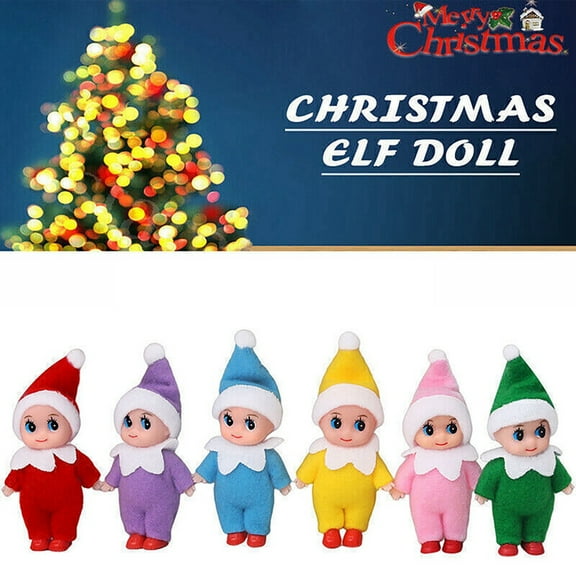 1PC Christmas Elf Doll Plush Dolls Christmas Novelty Toys Elf Doll Accessories Christmas Stocking Stuffer for Christmas Holiday New Year Decoration Gift