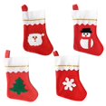 thumbnail image 1 of 1PC Christmas Hanging Stockings, Red Non-woven Xmas Stocking, Fireplace Hanging Stocking, Applique Christmas Gift Socks, Christmas Stocking, Stockings Christmas, Mini Christmas Stockings Bulk,Red, 1 of 6