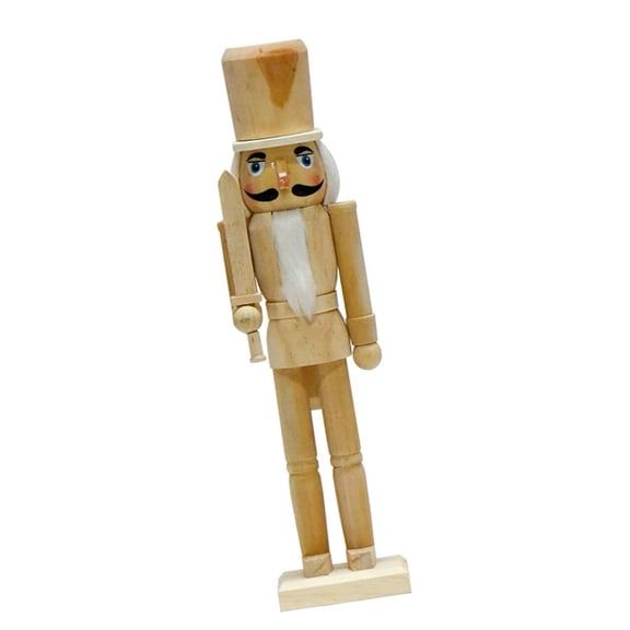 1PC Christmas Nutcrackers Wood Nutcrackers Soldier Puppet Display Ornament for Kitchen Christmas Decorations