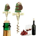thumbnail image 1 of 1PC Christmas Wine Stopper, Silver Alloy Festive Bottle Plug for Wine Lovers, Reusable Airtight Wine Saver, Perfect Holiday Stocking Stuffer & Party Gift, 1 of 6