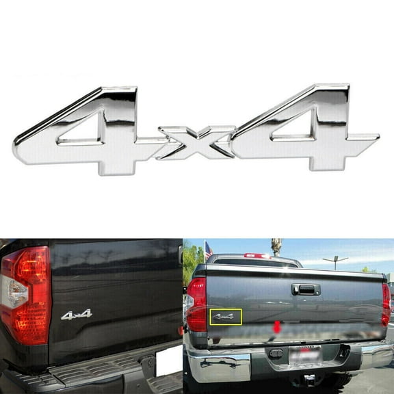 1PC Chrome 4x4 Emblem Rear Trunk Tailgate Badge Sticker For Truck Pickup Etc