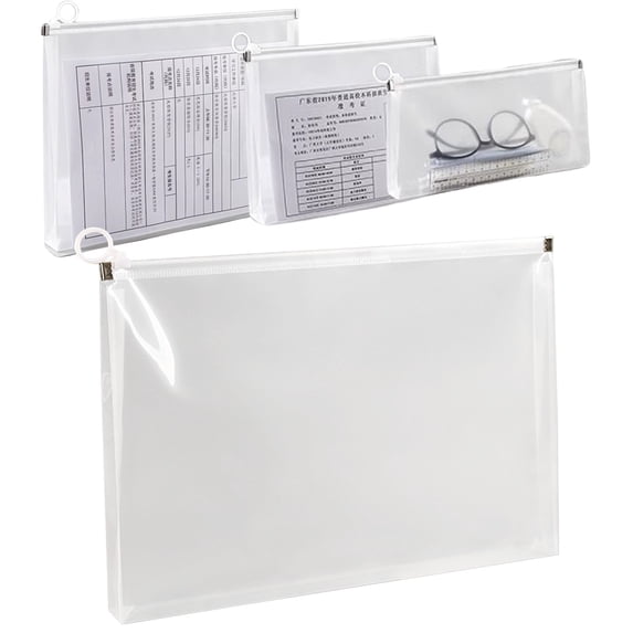 1PC Clear Plastic Zipper Cash Envelope Organizer, Multi-Purpose Pouch for Receipts, Coupons, Stamps & Index Card Storage
