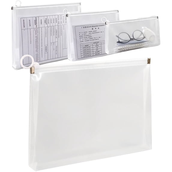 1PC Clear Plastic Zipper Cash Envelope Organizer, Multi-Purpose Pouch for Receipts, Coupons, Stamps & Index Card Storage