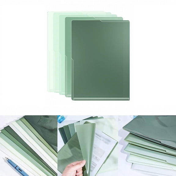 1PC Clear Side Cut File Cover for Report Project Presentation, File Paper Cover Top and Side Opening Wallets File Storage