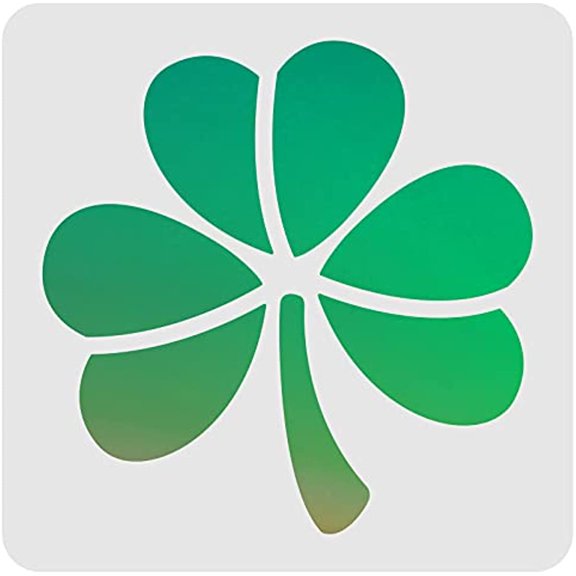 1PC Clover Stencil Template 12"x12"/30x30cm St. Patrick's Day Shamrock Painting Template Reusable Plastic Craft Drawing Stencil for Window Glass Wall Door