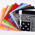 thumbnail image 1 of 1PC Coffee Bandanas for Women Men Cotton Cowboy Western Paisley Pattern Fashion Bandana Bulk Head Wrap Scarf for Sports Headbands Handkerchief Square Scarves for Men Women, 1 of 5