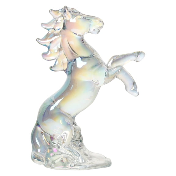 1PC Colorful Horse Crystal Figurine Desktop Object Desk Statue For Reception Desk (Color5)