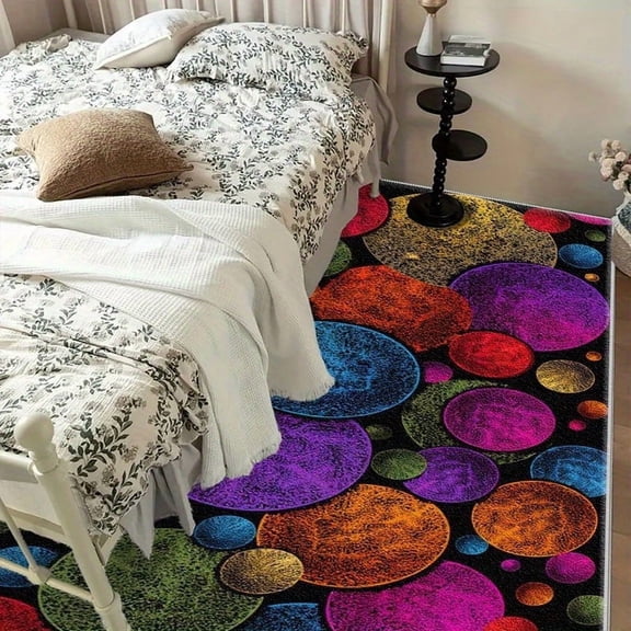 5.3'x7.5' runner rug non slip classroom rug area rug pet friendly yoga rug desk mat for chair on carpet