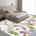 thumbnail image 1 of 1PC Colorful Vehicle Pattern Area Carpet Local Carpet, Lightweight Washable Easy-to-Tidy Carpet Mat Festival Gift, Suitable for Bedroom, Living Room, Dining Room, Office, Corridor, Room Accessones, 1 of 8