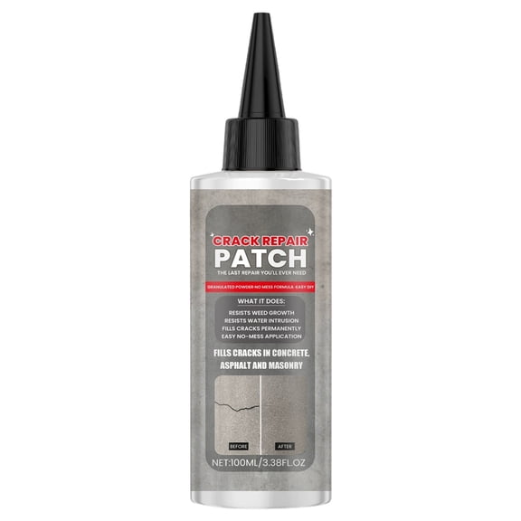 1PC Concrete Crack Filler, No-Mix Granulated Dry Powder Cement Repair Patch, 3.38 Fl Oz Water-Activated Driveway Sealer for Asphalt Masonry