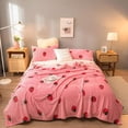 thumbnail image 1 of 1PC Coral velvet flower blankets for beds bedroom warm quilt cover home decor 1.5M 1.8M king size comfortable bedding blanket, 1 of 6