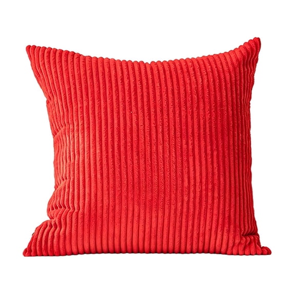 1PC Corduroy Lumbar Throw Pillow Covers 18x18 Inch, Soft Striped Texture with Hidden Zipper,Decorative Pillow Cases for Sofa Couch Bedroom