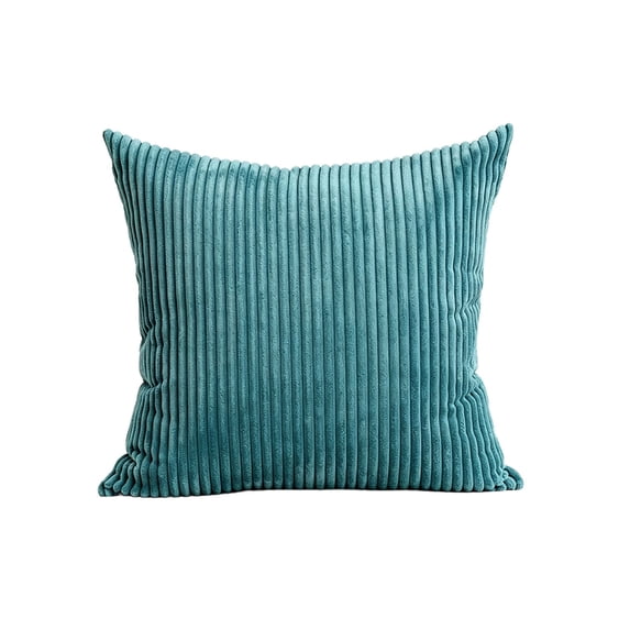 1PC Corduroy Lumbar Throw Pillow Covers 18x18 Inch, Soft Striped Texture with Hidden Zipper,Decorative Pillow Cases for Sofa Couch Bedroom