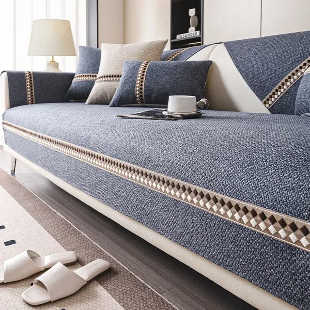 1PC Cotton Linen Sofa Cover All Seasons Universal Pet Kids Sofa Mat