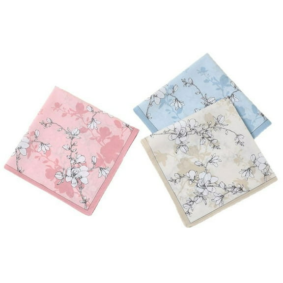 1PC Cotton Women Handkerchief Hanky Kerchiefs Square Printing Flowers Hankies