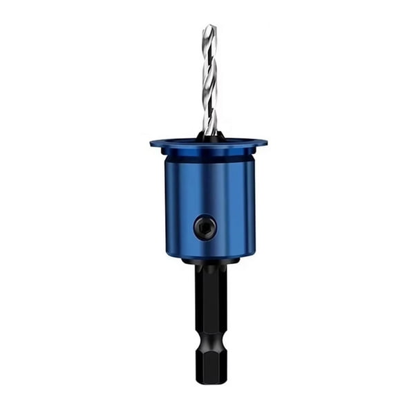 1PC Countersunk Drill Bit with Alloy Core Limiter, Countersink Drill Router Bit, Woodworking Tool for Drilling Pilot Holes in Wood