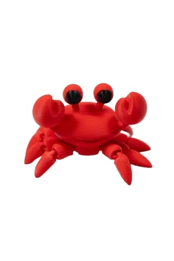 1PC Crab 3D printed with movable joints and key chain