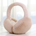 thumbnail image 1 of 1PC Cute Animal Plush Ear Warmer Earwrap Soft Folding Earflap Ear Cover Winter Warm Earmuff for Children Outdoor Cold Protection (B-Khaki), 1 of 7