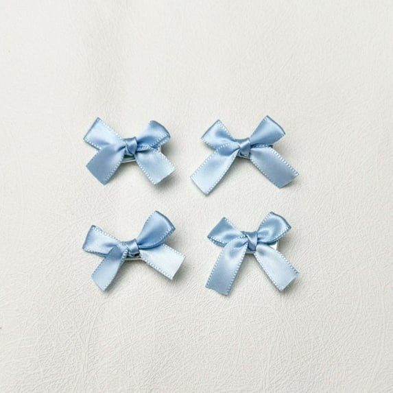 1PC Cute Hair Accessories Headwear Fairy Mini Bow Hairpin Ribbon Barrette Bowknot Hair Clips BLUE 1PC