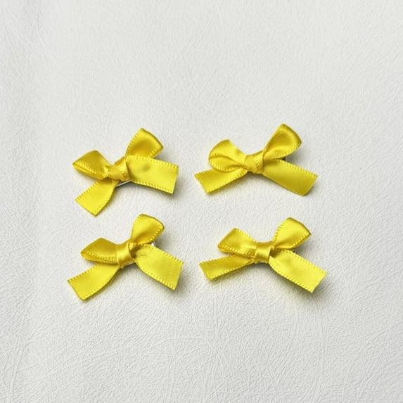 1PC Cute Hair Accessories Headwear Fairy Mini Bow Hairpin Ribbon Barrette Bowknot Hair Clips DARK YELLOW 1PC
