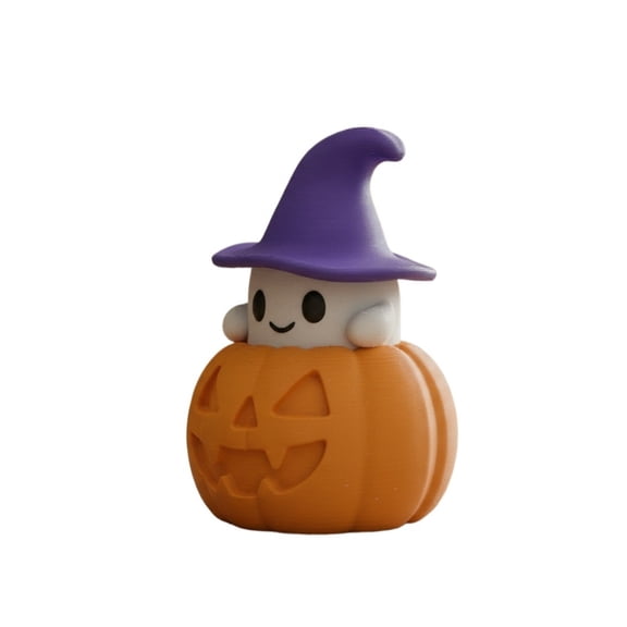 1PC Cute Pumpkin Wizard Ghost Halloween Edition 3D Print