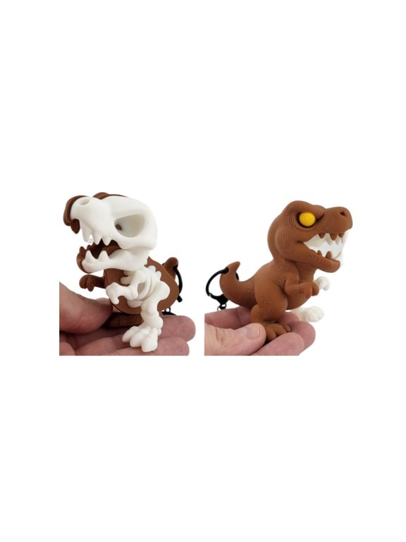 1PC Cute Tyrannosaurus Rex Skeleton Keychain Dinosaur Ornament 3D Printing