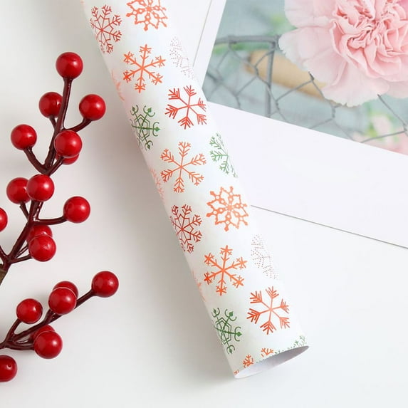 1PC DIY Men's Women's Children's Christmas Wrapping Paper Holiday Gifts Wrapping Truck Plaid Snowflake Green Tree Christmas Design Snowflake Car Christmas Wrapping Paper