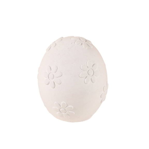 1PC DIY White Easter Egg Ornament, 8cm Hollow Ceramic/Plaster Blank Egg for Painting and Crafting