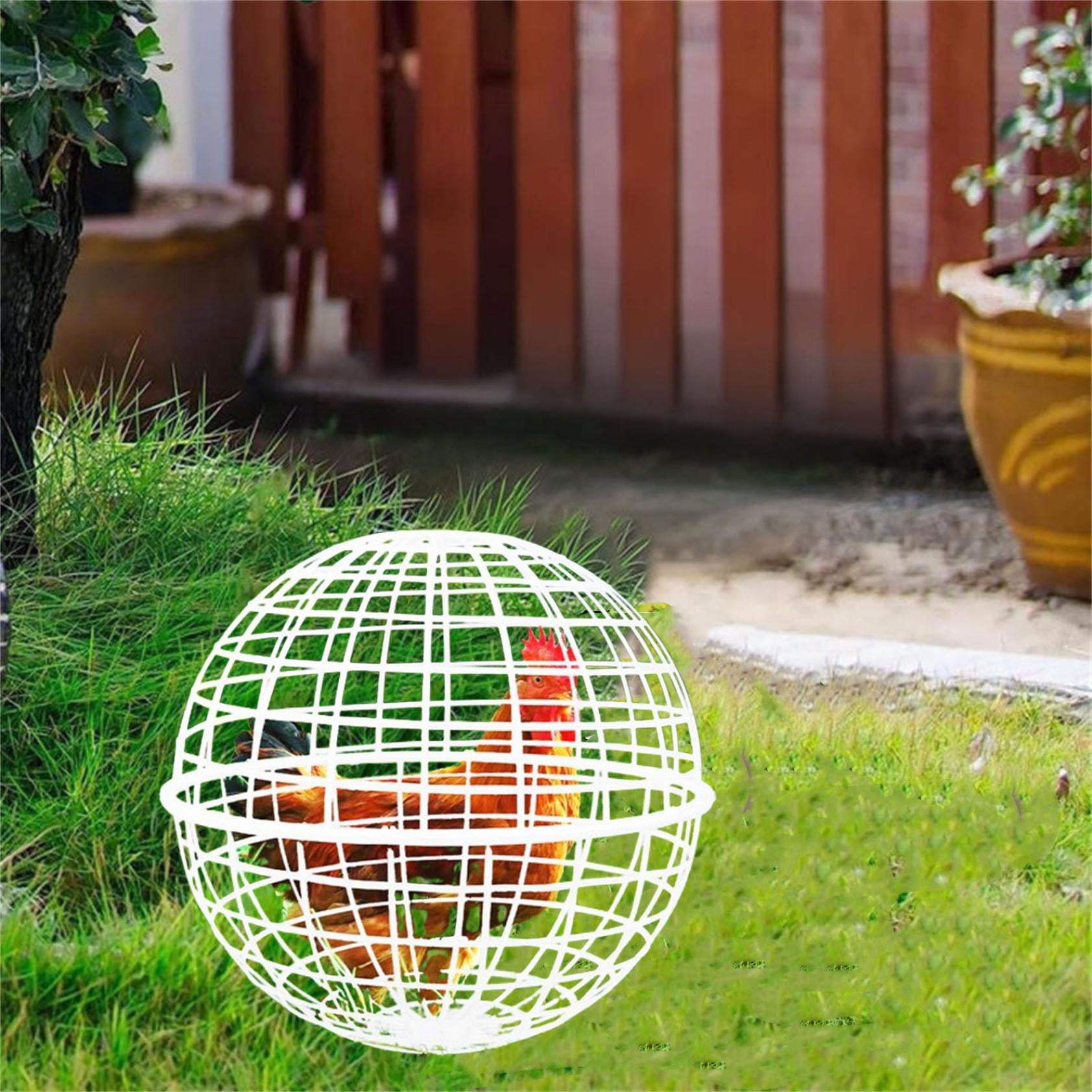1PC DSRHJI Spherical Mobile Chicken,Rolling Circular Chicken Cage Rabbit Running Net Pet Cage Outdoor Farm Balls Shaped Mobile Coop,For To Dogs From Biting And Horses From Trampling(11.47*50*50)cm