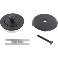 1PC Danco Universal Matte Black Lift 'N Turn Tub Drain Trim Kit with Overflow