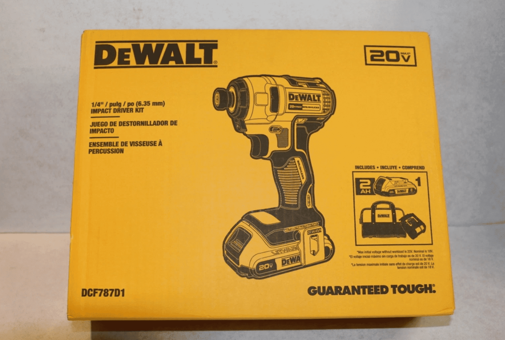 1PC DeWalt 20V MAX Lithium-Ion Brushless Cordless Impact Driver Kit