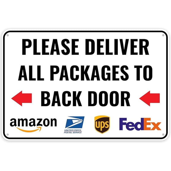 Package Delivery Sign, Delivery Instructions FedEx Amazon Ups USPS Sign ...
