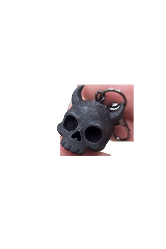 1PC Demon Skull Keychain 3D Printing