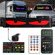 1PC Devil Eyes Light for Cars 23.62x4.72 led eyes for truck windshield with App Control