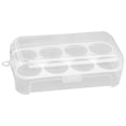 thumbnail image 1 of 1PC Deviled Egg Containers with Lid,Stackable Plastic Egg Tray Carrier,Deviled Egg Holder Tray Carrier,Stackable Countertop Egg Platter for Easter Picnic Party,8 Compartments/Set,Clear, 1 of 9