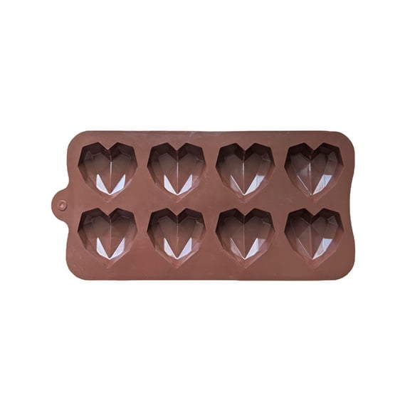 1PC Diamond Heart Silicone Molds, 3D Love Heart Shaped Chocolate Mold, Heart Mold for Making Chocolate Cake Mousse Candy Dessert for Valentines Day Wedding Anniversary Party