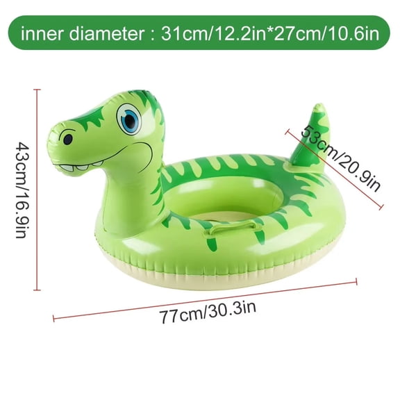 1PC Dinosaur Inflatable Float, Water Party Accessories, Summer Swimming Float, Cartoon Dinosaur Realistic Swimming Float