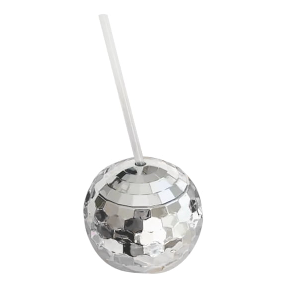 1PC Disco Ball Cup with Straw Kitchen Cups Water Cups For Outdoor Picnic