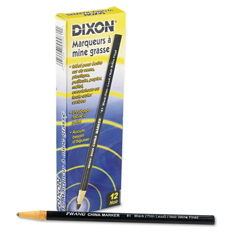 China Marker, Black, Thin Lead, Dozen China Marker, Black, Thin Lead, Dozen