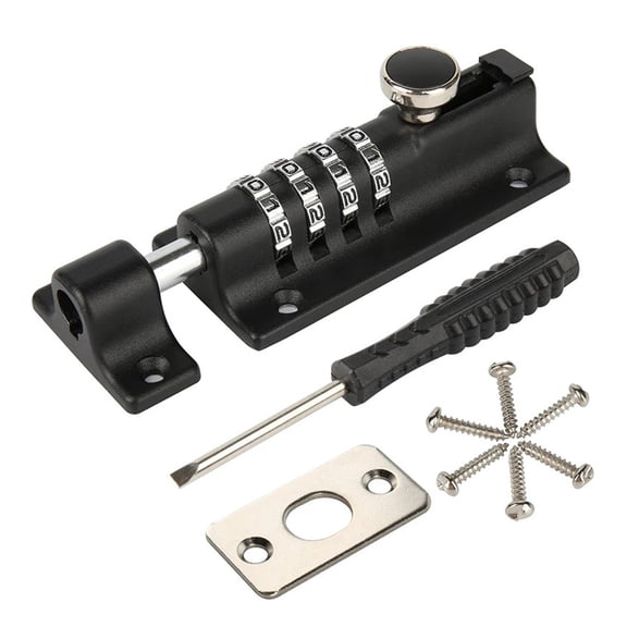1PC Door Lock Combination Locking Bolt Zinc Alloy Safety Slide Latch Lock with Password Setting