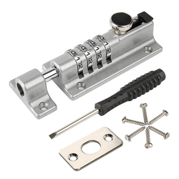 1PC Door Lock Combination Locking Bolt Zinc Alloy Safety Slide Latch Lock with Password Setting