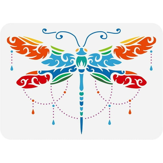 1PC Dragonfly Stencil 8.3x11.7inch Reusable Drawing Painting Stencils Templates