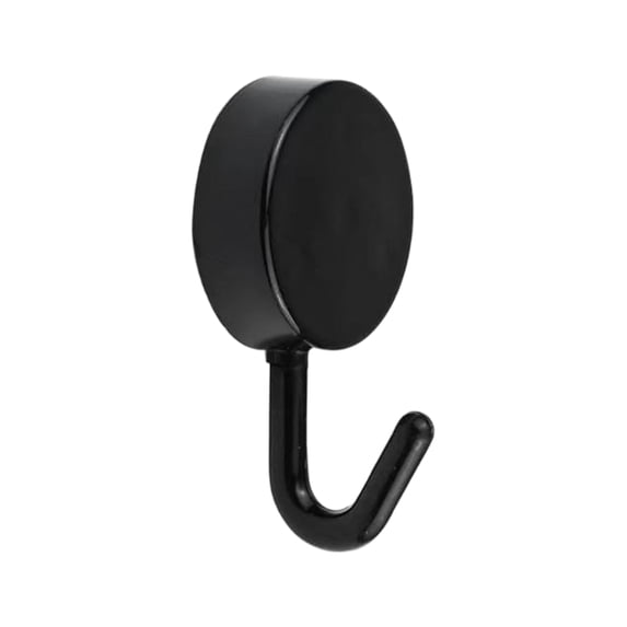 1PC No Drill Self Adhesive Wall Hooks, Cute Round Colorful Waterproof Sticky Hooks, Heavy Duty No Damage Stick On Hooks for Bathroom, Door, Kitchen, Key & Towel Hanging,Black
