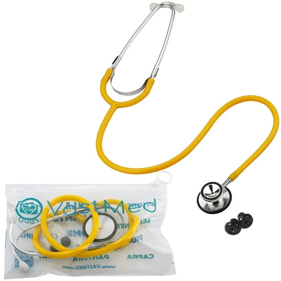 1PC Dual Head Aluminum Stethoscope by VASTMED | Lightweight & Durable Medical Stethoscope for Adults | Ideal for Nurses, Doctors, and Medical Professionals