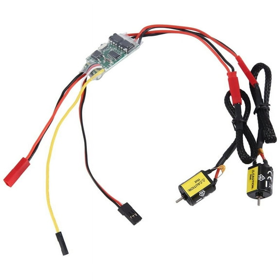 1PC Dual Way Bidirectional Brushed Esc 2S-3S Lipo 5A Esc Speed Control with 2PC 030 88T Brushed Motor for Rc Model,1 x RC Car Brushed Esc 2 x RC Car motor